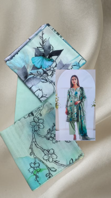 Lawn Dress With Lawn Dupatta