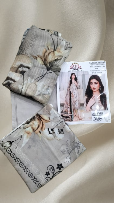 Lawn Dress With Chiffon Duppata